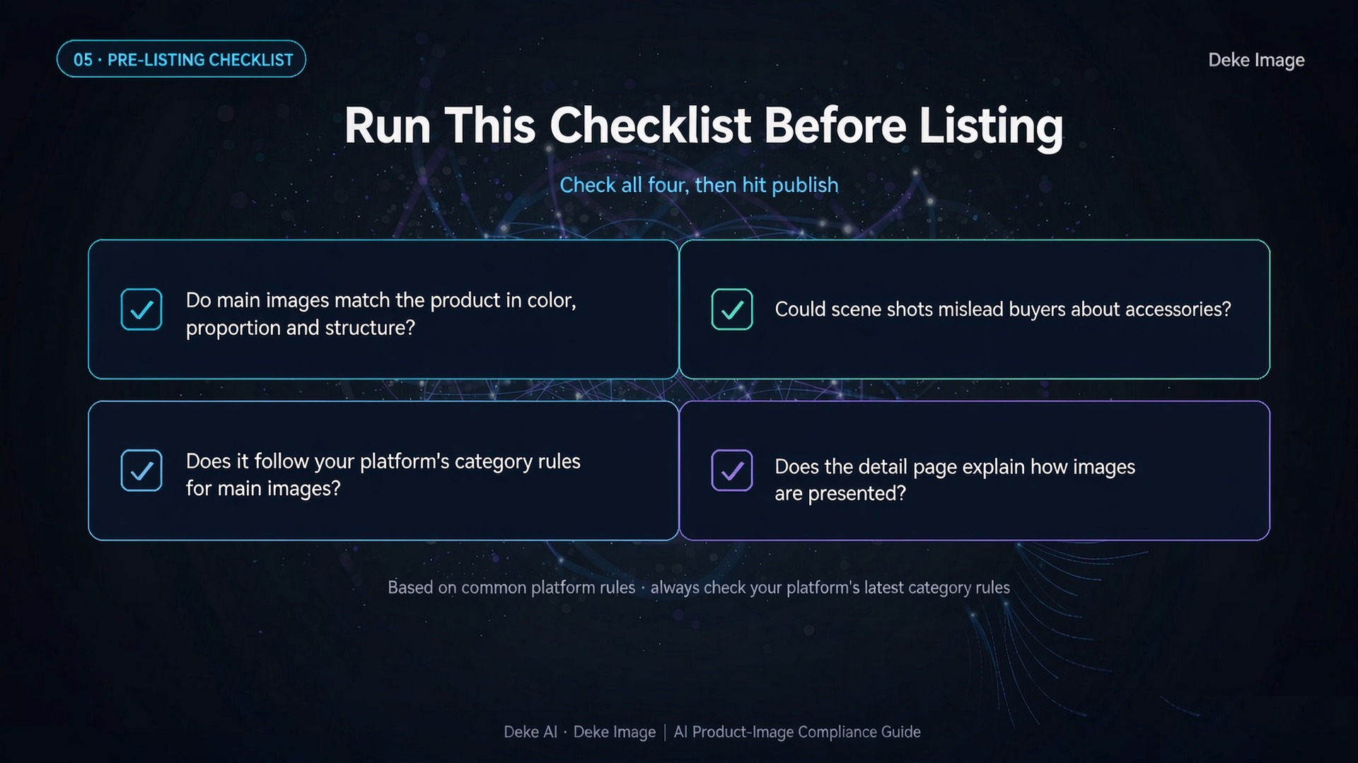 Run This Checklist Before Listing(上架前自查清单)