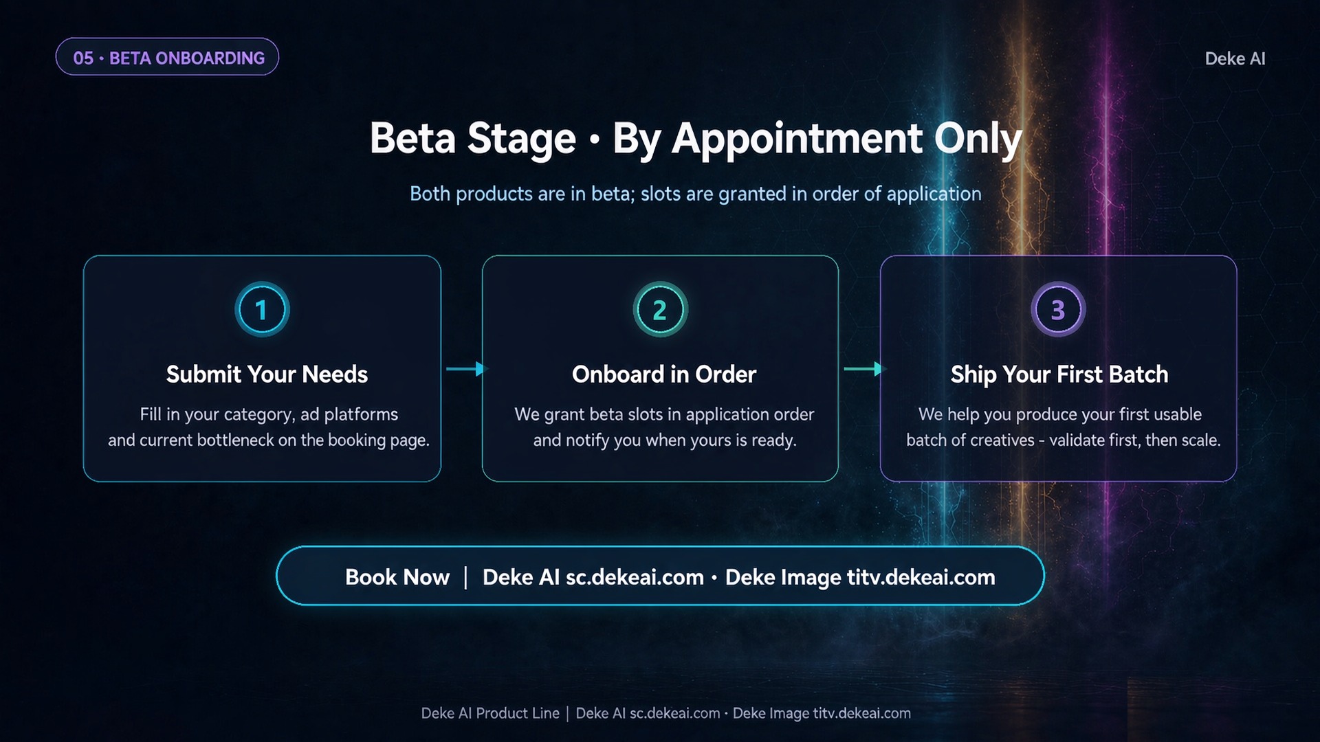 Beta Stage · By Appointment Only（内测开通说明）